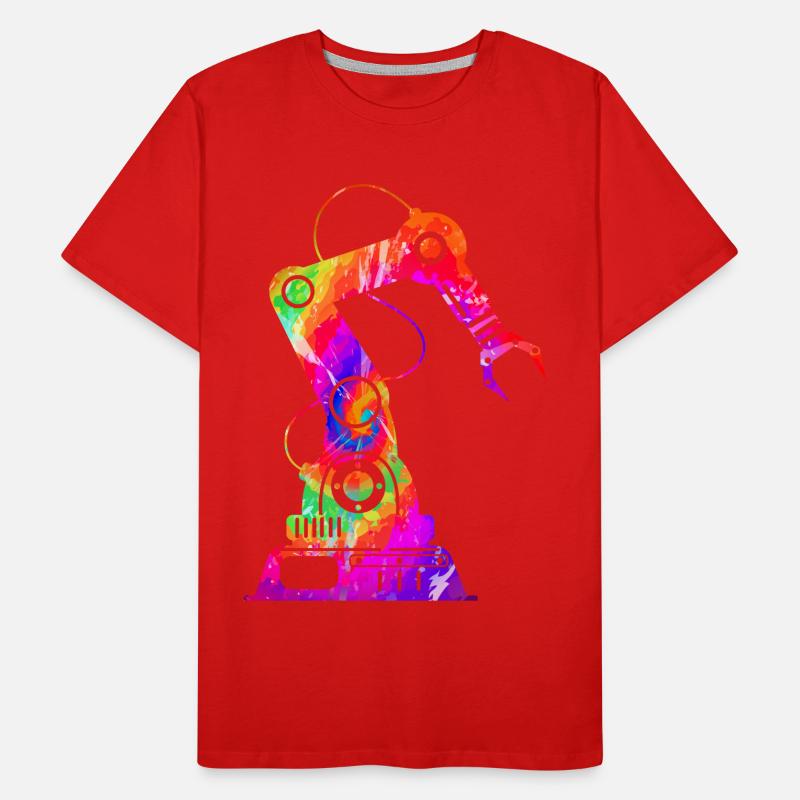 Robot Robotics Engineer Tie Dye Men's Premium Organic T-Shirt