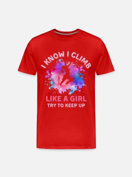 Femmes grimpeuses - T-shirt bio Premium Homme - rouge