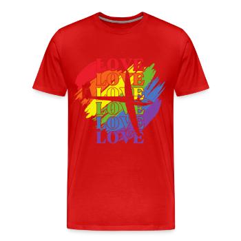 Gliding LGBT Pride - Men's Premium Organic T-Shirt - red - Front - Damien (186cm)