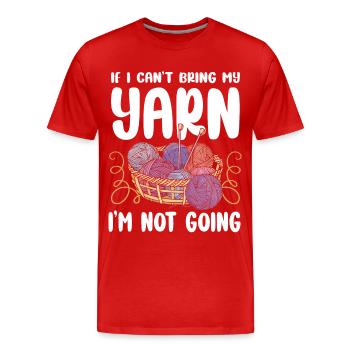 Tricoter si je ne peux pas apporter - T-shirt bio Premium Homme - rouge - Devant - Damien (186cm)