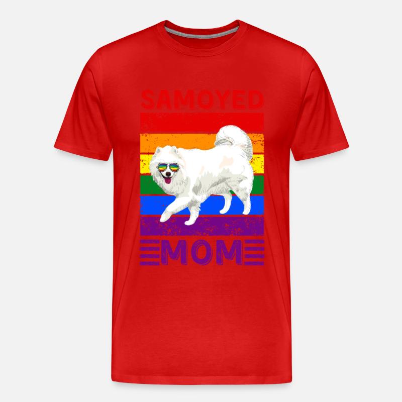 Samojedische Mutter LGBTQ - Männer Premium Bio T-Shirt - Rot