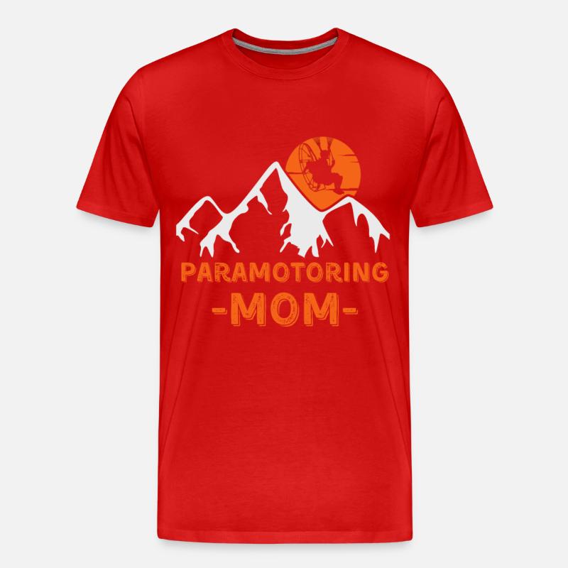 Paramotoring Motorschirmfliegen Mama - Männer Premium Bio T-Shirt - Rot