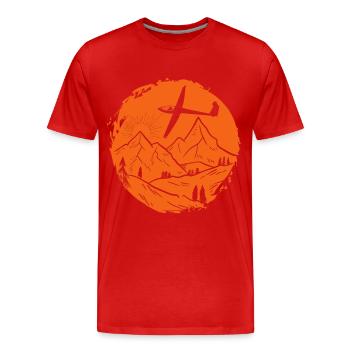 Gliding Flying Glider - Men's Premium Organic T-Shirt - red - Front - Damien (186cm)