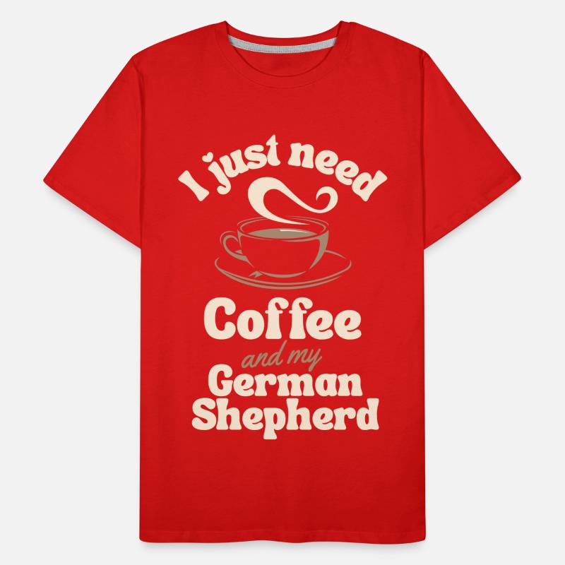 Coffee German-shepherd lover Men's Premium Organic T-Shirt