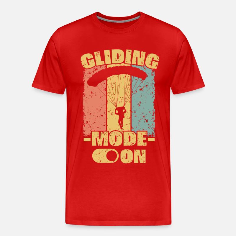 Fallschirm retro - Männer Premium Bio T-Shirt - Rot