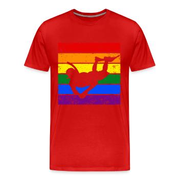 Schnorcheln LGBTQ - Männer Premium Bio T-Shirt - Rot - Vorne - Damien (186cm)