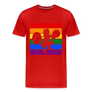 Weightlifting LGBTQ - Men's Premium Organic T-Shirt - red - Front - Damien (186cm)