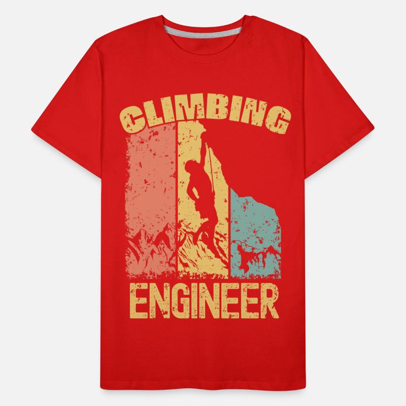 Climbing Engineer retro Men's Premium Organic T-Shirt