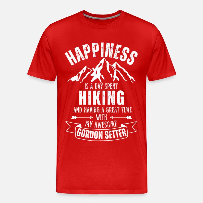 Wandern Gordon-Setter - Männer Premium Bio T-Shirt - Rot