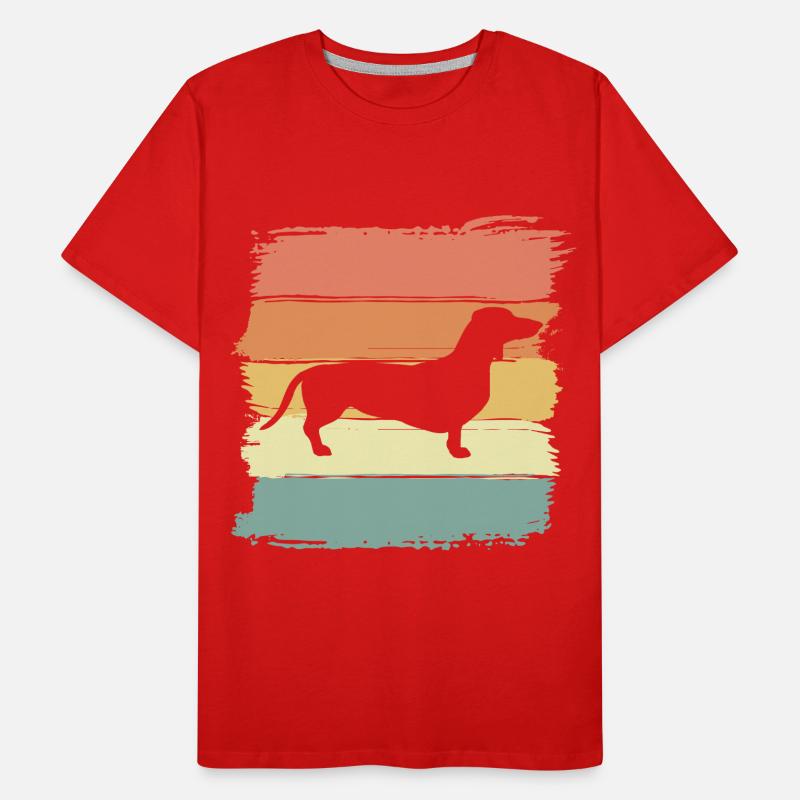 Dackel retro Männer Premium Bio T-Shirt