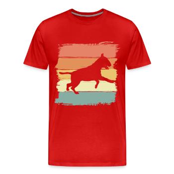 Pit-bull retro - Men's Premium Organic T-Shirt - red - Front - Damien (186cm)