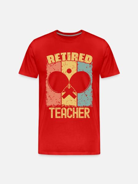 Table-tennis retired teacher - Men's Premium Organic T-Shirt - red