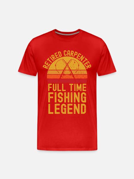 Retired carpenter fishing legend - Men's Premium Organic T-Shirt - red