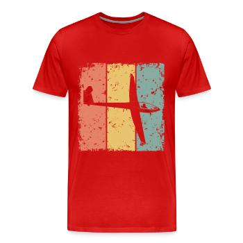 Gliding retro - Men's Premium Organic T-Shirt - red - Front - Damien (186cm)
