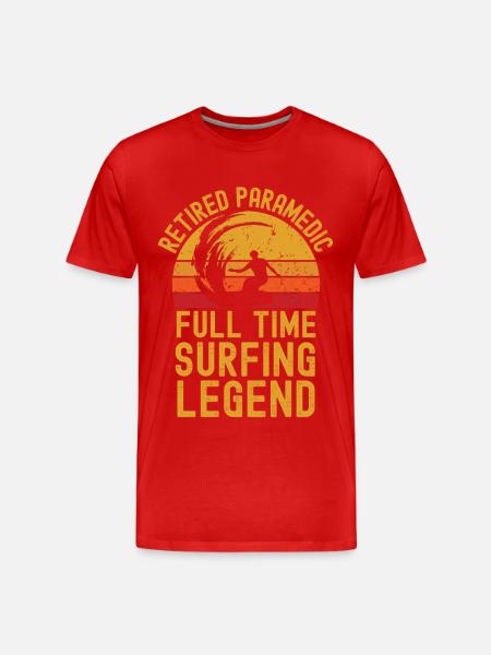 Retired paramedic surfing legend - Men's Premium Organic T-Shirt - red
