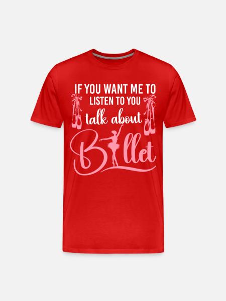 Ballet Danseuse Danse Ballerine - T-shirt bio Premium Homme - rouge