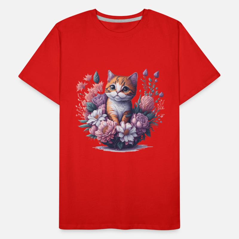 Fleurs de chat T-shirt bio Premium Homme