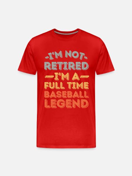 Retired and baseball legend - Men's Premium Organic T-Shirt - red