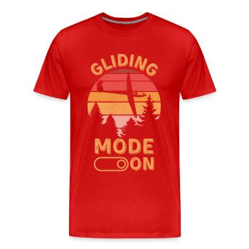 Gliding mode on - Men's Premium Organic T-Shirt - red - Front - Damien (186cm)