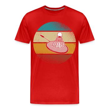 Badminton - Männer Premium Bio T-Shirt - Rot - Vorne - Damien (186cm)