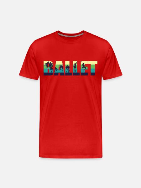 Ballet Danseuse Danse Ballerine - T-shirt bio Premium Homme - rouge