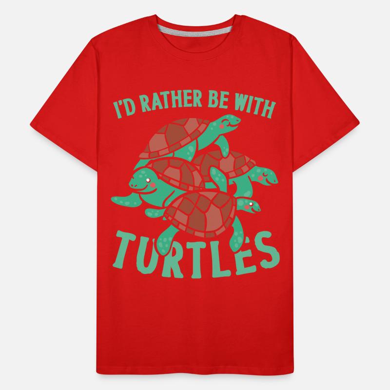 Sea Turtle Tortoise I'd Rather Be Männer Premium Bio T-Shirt
