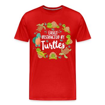 Sea Turtle Tortoise Easily - Männer Premium Bio T-Shirt - Rot - Vorne - Damien (186cm)