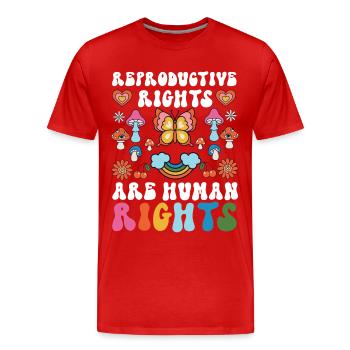 Feminist Reproductive Rights Are - Men's Premium Organic T-Shirt - red - Front - Damien (186cm)