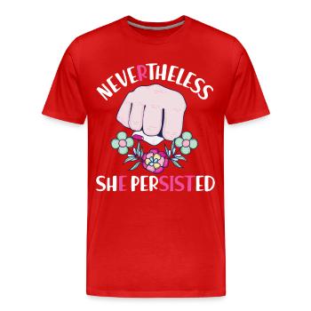 Feminist Nevertheless She - Männer Premium Bio T-Shirt - Rot - Vorne - Damien (186cm)
