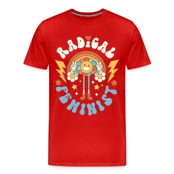 Féministe Féministe Radicale - T-shirt bio Premium Homme - rouge - Devant - Damien (186cm)