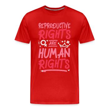 Feminist Reproductive Rights Are - Men's Premium Organic T-Shirt - red - Front - Damien (186cm)