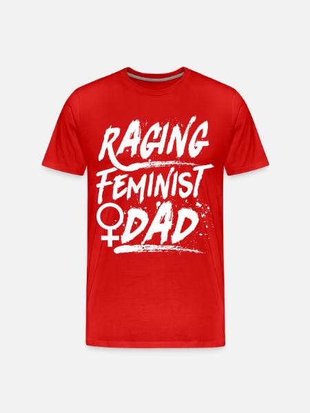 Feminist Raging Feminist Dad - Men's Premium Organic T-Shirt - red