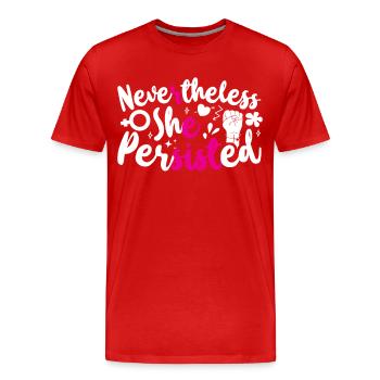 Feminist Nevertheless She - Männer Premium Bio T-Shirt - Rot - Vorne - Damien (186cm)