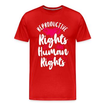 Feminist Reproductive Rights Are - Men's Premium Organic T-Shirt - red - Front - Damien (186cm)