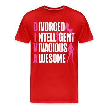 Happy Divorce Party divorcé - T-shirt bio Premium Homme - rouge - Devant - Damien (186cm)