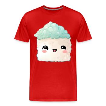 Sushi - T-shirt bio Premium Homme - rouge - Devant - Damien (186cm)