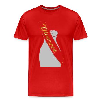 Happy Divorce Party divorcé - T-shirt bio Premium Homme - rouge - Devant - Damien (186cm)