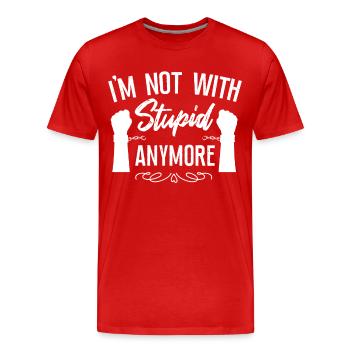 Happy Divorce Party I'm Not With - Männer Premium Bio T-Shirt - Rot - Vorne - Damien (186cm)