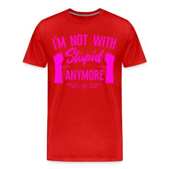 Happy Divorce Party I'm Not With - Männer Premium Bio T-Shirt - Rot - Vorne - Damien (186cm)