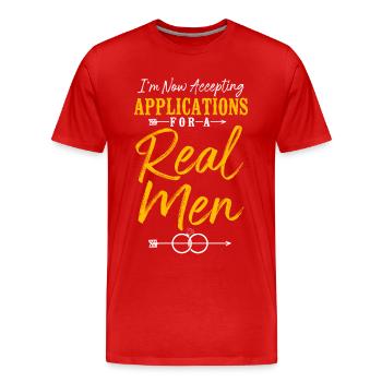 Happy Divorce Party I'm Now - Männer Premium Bio T-Shirt - Rot - Vorne - Damien (186cm)