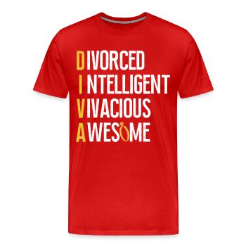 Happy Divorce Party divorcé - T-shirt bio Premium Homme - rouge - Devant - Damien (186cm)
