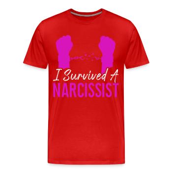 Happy Divorce Party I Survived A - Männer Premium Bio T-Shirt - Rot - Vorne - Damien (186cm)