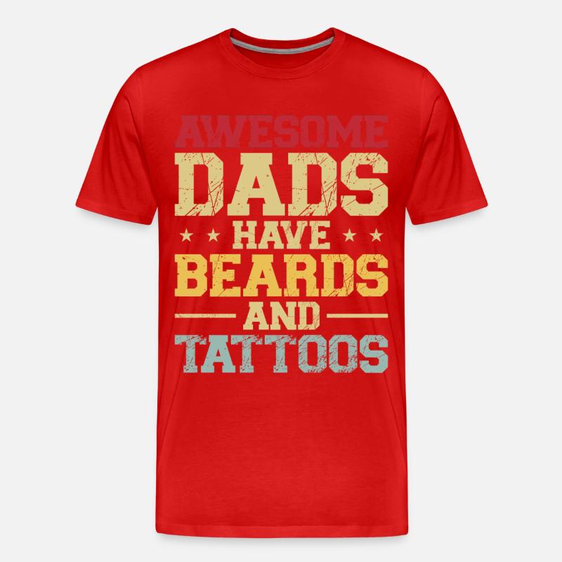 Beard Lover Bearded Man Dad - Männer Premium Bio T-Shirt - Rot