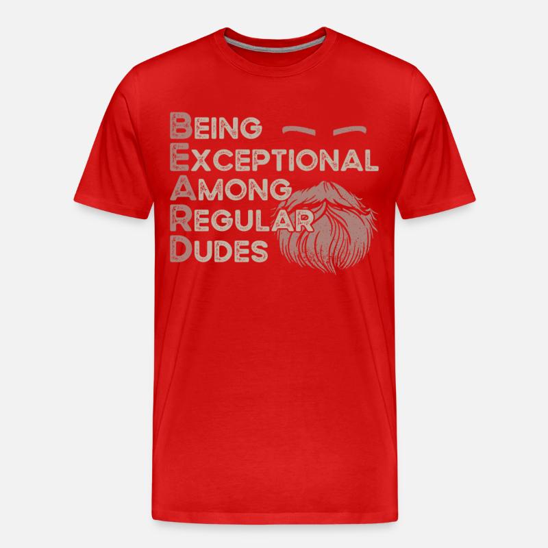 Beard Lover Bearded Man Ginger - Männer Premium Bio T-Shirt - Rot