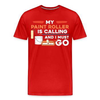 House Painter Decorator My Paint - Men's Premium Organic T-Shirt - red - Front - Damien (186cm)