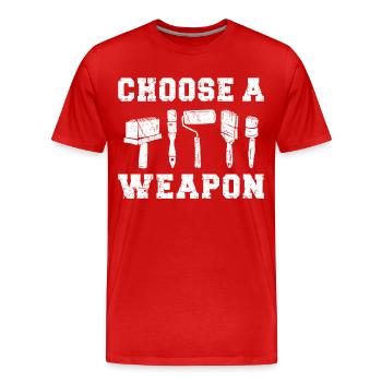 House Painter Decorator Paint - Männer Premium Bio T-Shirt - Rot - Vorne - Damien (186cm)