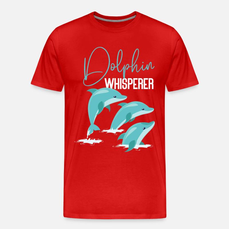 Dolphin Dolphin Whisperer - Männer Premium Bio T-Shirt - Rot
