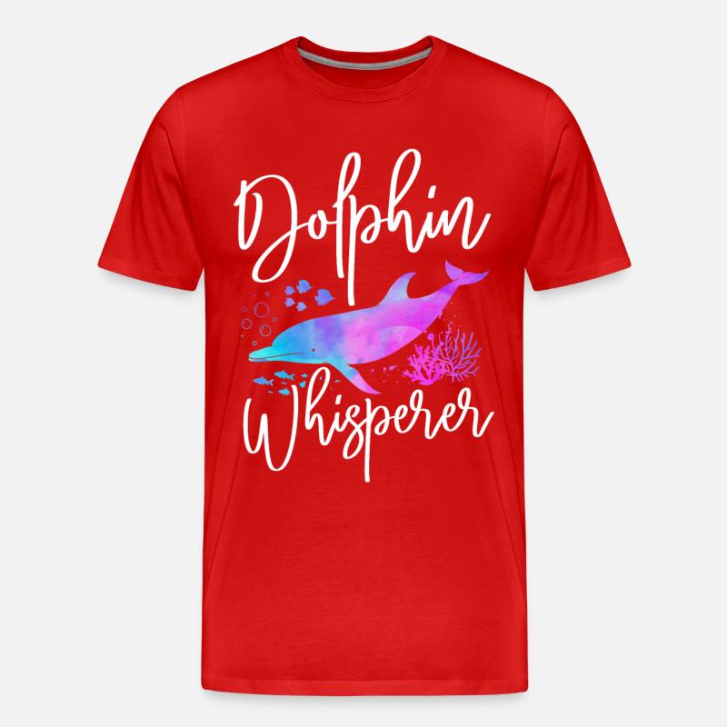 Dolphin Dolphin Whisperer - Männer Premium Bio T-Shirt - Rot