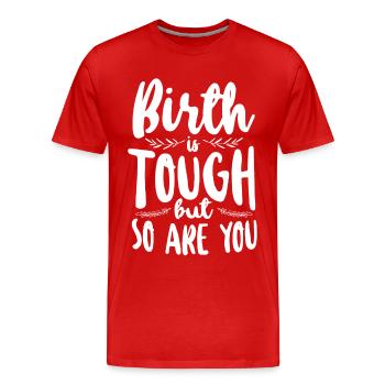LD Labour And Delivery Nurse - Men's Premium Organic T-Shirt - red - Front - Damien (186cm)