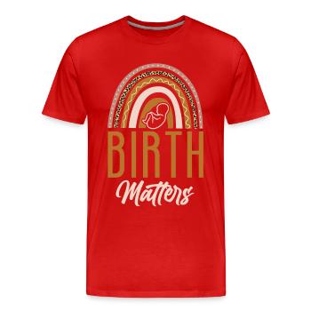 LD Labour And Delivery Nurse - Men's Premium Organic T-Shirt - red - Front - Damien (186cm)
